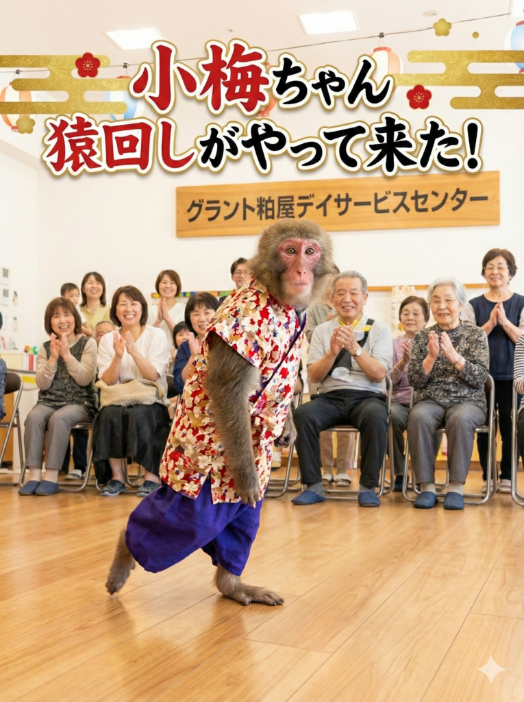 粕屋町通所介護施設猿回し